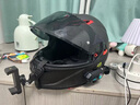 爱骑行-Y10摩托车头盔蓝牙耳机防水降噪外卖骑手半盔全盔对讲专用长续航 发烧级音质-硬麦-3/4盔揭面盔 实拍图