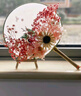 耀好扇子DIY团扇手工制作材料包永生花干花手工活动作品成人工艺品自己做新年元旦年会活动 DIY材料包-祝福 实拍图