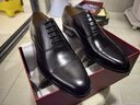 THOM WILLS皮鞋男三接头商务正装鞋冬季固特异手工真皮牛津鞋 黑色B075 41 /7.5码 实拍图