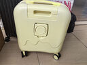 花瞳登机箱18寸小号旅行箱男拉杆箱女16寸可爱行李箱小清新密码箱20寸 奶油黄/509【杯架+充电口】拉链 20英寸 【登机箱】 实拍图