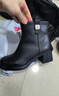 意尔康女靴羊皮粗跟气质通勤及踝靴加绒保暖短靴女 14734W 黑色   38 实拍图