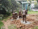 定制玻璃钢农耕人物雕塑定制仿铜雕像户外大型园林景观铸铜 牛拉犁  定制非实价 实拍图
