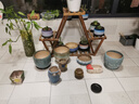 花盆绿植盆栽大口径拼盘多肉陶瓷素烧透气粗陶桌面绿植手绘小花盆 DX艺美01组合5个 【看图标注】 实拍图