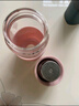 富光玻璃杯茶水分离女士防摔办公水杯泡茶喝水杯隔热高颜值带茶隔杯子 (素饮)樱花粉360ml 实拍图