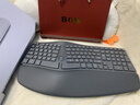 B.O.W人体工程学三模无线蓝牙键盘垂直鼠标套装软垫手托可充电笔记本电脑外设台式静音办公游戏打字键鼠 人体工学三模键盘丨太空灰丨108键充电款 实拍图