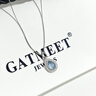 GATMEETs925纯银天然海蓝宝项链水晶吊坠送女友情人节生日送妈妈礼物 海蓝宝项链「水滴吊坠」 实拍图