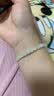 周六福金镶玉手链女款3D硬金和田玉白玉铃兰花手串 17cm 实拍图