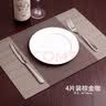 伽嗒 【4片装】餐桌垫隔热垫简约欧式西餐垫茶几防水防油轻奢特斯林餐垫方形餐布垫家用防烫餐具垫 竖纹咖啡金 4片【45*30cm】 实拍图