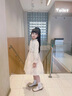 皮尔卡丹（pierre cardin）童装女童连衣裙秋季2025新款春秋装儿童公主裙中大童中式珍珠裙子 春秋款米白色aggskqm 150 实拍图
