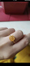 周大福 方糖足金黄金戒指(工费380)12号 约3.05g F233239 实拍图
