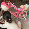 永久儿童自行车高碳钢车架带辅助轮2-6-10岁女童单车女孩公主款脚踏车 【白胎】公主粉+娃娃兜带小熊 14寸【适合身高95-115cm】 实拍图