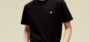 杰克·琼斯（JACK&JONES）25年男装T恤男夏季T恤舒适男士短袖凉感多色上衣纯色水洗不易走形 C42浅灰蓝 XL 实拍图