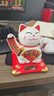 2026新品自动摇手办公开业家居太阳能招财猫摆件车载日式财猫装饰 5寸白色 财源滚滚 太阳能摆件 实拍图