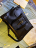 古梵缇（GUFANTI）真皮头层牛皮横款公文包休闲手提包单肩斜挎男士父亲节礼物送老公 【黑色】真头层牛皮· 大包15.6英寸 实拍图