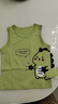 迪迪熊日记（DIDIXIONGRIJI）儿童背心清凉无袖男女宝宝纯棉上衣夏季薄款婴儿衣服内穿打底衫 (背心)绿色小恐龙 80码 实拍图