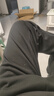安踏（ANTA）加绒男裤休闲运动裤春季卫裤男保暖口袋简约跑步运动长裤子 拉链口袋平口-基础黑5N-1 2XL 实拍图