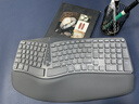 B.O.W人体工程学三模无线蓝牙键盘垂直鼠标套装软垫手托可充电笔记本电脑外设台式静音办公游戏打字键鼠 人体工学三模键盘丨太空灰丨108键充电款 实拍图