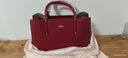金利来女包手提包百搭通勤托特包单肩包女潮母亲节妈妈礼物 酒红 实拍图