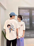 love legend情侣装夏天季短袖t恤新款宽松潮流一男一女学生上衣套装班服定制 胸前小图 白色 L 男+女S 实拍图