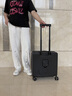 奕旅行李箱拉杆箱前开盖小型登机箱深仓旅行密码箱可上飞机皮箱子轻便 石黑【多功能-大容量深仓】 18英寸 支持登机+破损换新 实拍图