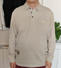 吉普（JEEP）长袖T恤男士春秋季polo宽松休闲打底衫衣服男装 卡其 2XL  实拍图