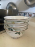 厚秀堂 景德镇碗家用骨瓷碗陶瓷碗套装 轻奢新款釉下彩米饭碗面碗5/6寸 【4.5英寸10个】百合描金 实拍图
