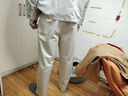 马登工装美式复古那不勒斯长裤巴黎扣宽松直筒男士休闲裤廓格尔西裤男 浅灰 【意式复古/春秋裤子男款】 36 实拍图