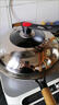 格美仕铁锅陆川炒锅无涂层生铸铁锅家用炒菜锅不粘锅燃气电磁炉适用通用 【免开锅】单手柄圆底+盖 32cm 实拍图