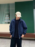 卡图弛 美式ma1飞行夹克外套男秋季cleanfit短款潮流宽松痞帅立领棒球服 藏青色 XL 【建议120-140斤】 实拍图