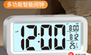 凯然（KAIRAN）多功能闹钟学生用起床神器电子闹铃床头时钟智能儿童温度计钟表 【升级触摸】白色-夜光大屏显示 实拍图