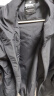 特步防泼水外套新款男夹克上衣跑步训练服户外双层风衣运动服 正黑色-0057（情侣款） L 实拍图