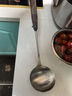 康巴赫304不锈钢铲勺五件套炒菜铲子汤勺漏勺胡桃木手柄炒菜铲锅铲套装 304不锈钢汤勺 实拍图