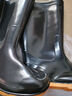 雨鞋高筒防滑水靴中筒劳保长筒胶鞋雨靴男低筒水鞋防水套鞋男士 黑色 （高筒38cm) 44 码 实拍图