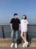 NASA MARVEL纯棉短袖男t恤2025新款猫咪半袖男女夏季体恤青少年百搭潮流男装 杏色特价款 XL （建议135-150斤） 实拍图
