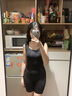 婷美塑身连体衣女收腹提臀美体塑形束腰免穿文胸后脱式体雕瘦身衣 黑L 实拍图