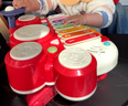 babycare宝宝手敲琴儿童初学可弹奏乐器益智玩具婴幼儿手拍鼓儿童礼物 光珊红 实拍图