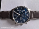 【二手99新】万国（IWC）男表飞行员系列小王子特别版自动机械男士手表运动休闲奢侈品腕表 【43mm特别版】计时-蓝盘皮带 IW377714 实拍图
