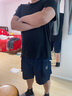 马登工装美式P44针织短裤男大口袋运动五分卫裤阿美咔叽日系休闲裤夏 藏青色 S 实拍图