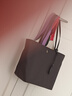 哈吉斯（HAZZYS）女包 简约女士纯色通勤轻便手提/斜挎托特包女ALKS2FBSE02 灰色GE 00 实拍图