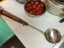 康巴赫304不锈钢铲勺五件套炒菜铲子汤勺漏勺胡桃木手柄炒菜铲锅铲套装 304不锈钢汤勺 实拍图