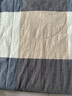 丝域（SIYU）休闲蚕丝被100%空调被夏凉被夏被薄被子全棉可水洗学生单人双人 蓝灰大格 200x230cm 实拍图