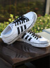 adidas NIZZA休闲复古篮球风帆布鞋男女阿迪达斯官方三叶草 白/一号黑     42.5 实拍图