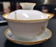 饮致三才盖碗茶杯景德镇手绘窑变大号泡茶碗陶瓷功夫茶具单个伴手礼 窑变(兰)-盖碗120ml 实拍图