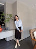伯德小姐面试半身裙女职业公务工装半裙正装包臀长裙a字黑色裙子 实拍图