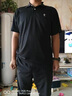 乔丹短袖t恤男士polo衫2025夏季透气冰丝宽松休闲翻领半袖运动上衣 黑色-速干100%聚酯纤维 XL /180 实拍图