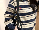 LDBE美式撞色条纹长袖t恤女秋冬2025新款圆领宽松设计感打底衫上衣潮 图片色 XL（120-140斤） 实拍图