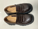 百丽（Belle）牛皮欢乐奏jk乐福鞋商场同款百搭休闲鞋D2P1DAA5 啡色 34 (220mm) 实拍图