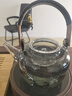 忆壶茶（YIHUTEA） 茶壶玻璃泡茶壶侧把过滤煮茶壶加厚耐热电陶炉烧水壶养生煮茶器 【待客套装】850ML黑色壶+木纹炉 实拍图