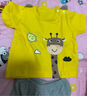 赢一贝宝宝短袖套装夏季韩版新款运动上衣短裤两件套儿童韩版童装夏装男 黄色长颈鹿 80码适合身高70-80cm 实拍图