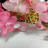 中国黄金（CHINA GOLD）牡丹花黄金吊坠女款足金吊坠挂坠七夕妇女节礼物送女友送老婆妈妈 牡丹花》黄金吊坠1g》【赠镀金银链】 实拍图